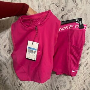 Nike Fuchsia Dri-Fit Workout Set